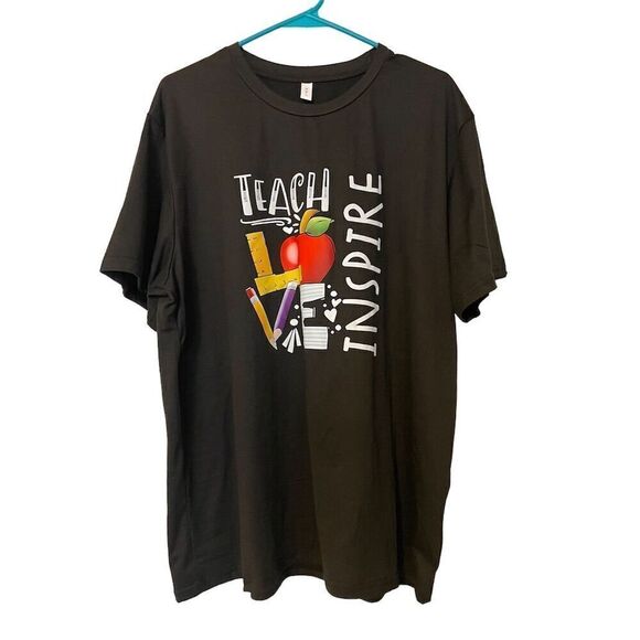Teach Love Inspire Women's Graphic Tee Multicolor Short Sleeve L - Picture 10 of 13